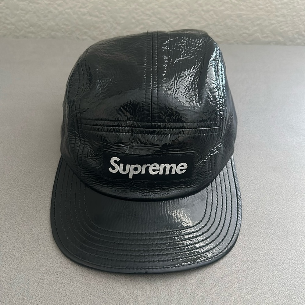 Supreme coated linen cap hat